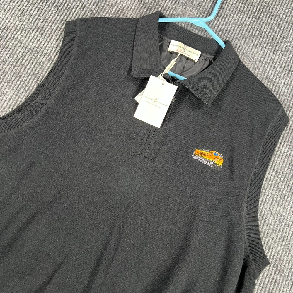 Fairway & Greene Sweater Vest BNSF Railroad Golf 1/4 Zip Mens Medium New